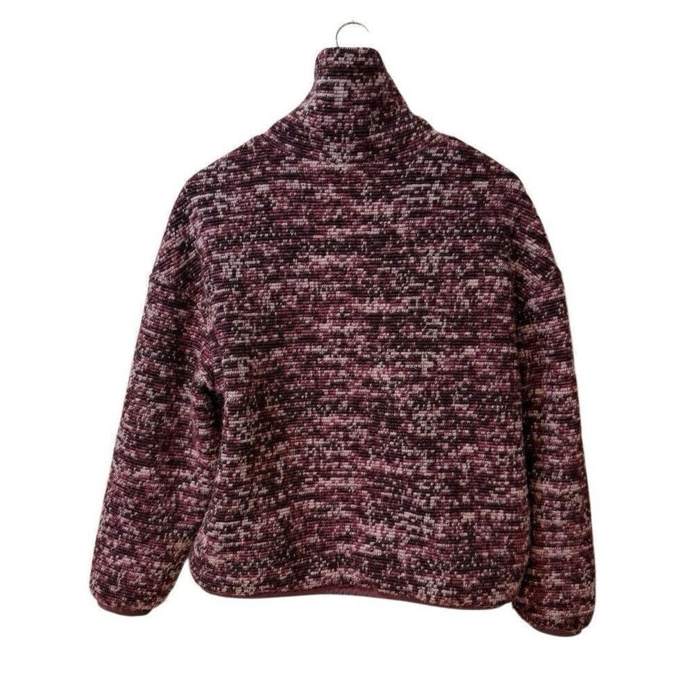 Varley Bailey Half Zip Women's Small Fleece Pullover Speckle Mauve Wool Blend - Picture 2 of 10